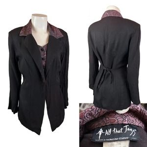 1990s All That Jazz Vampire Vibes Tunic Blazer Jacket Gothic / Women’s Medium *